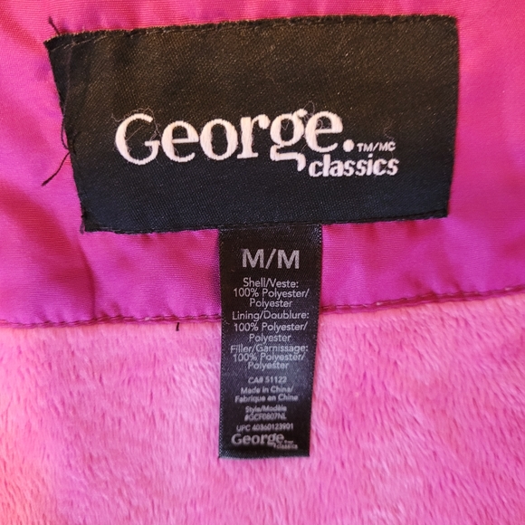 ๐ George ladies fusia/ pink waterproof hooded jacket size M - Picture 2 of 4